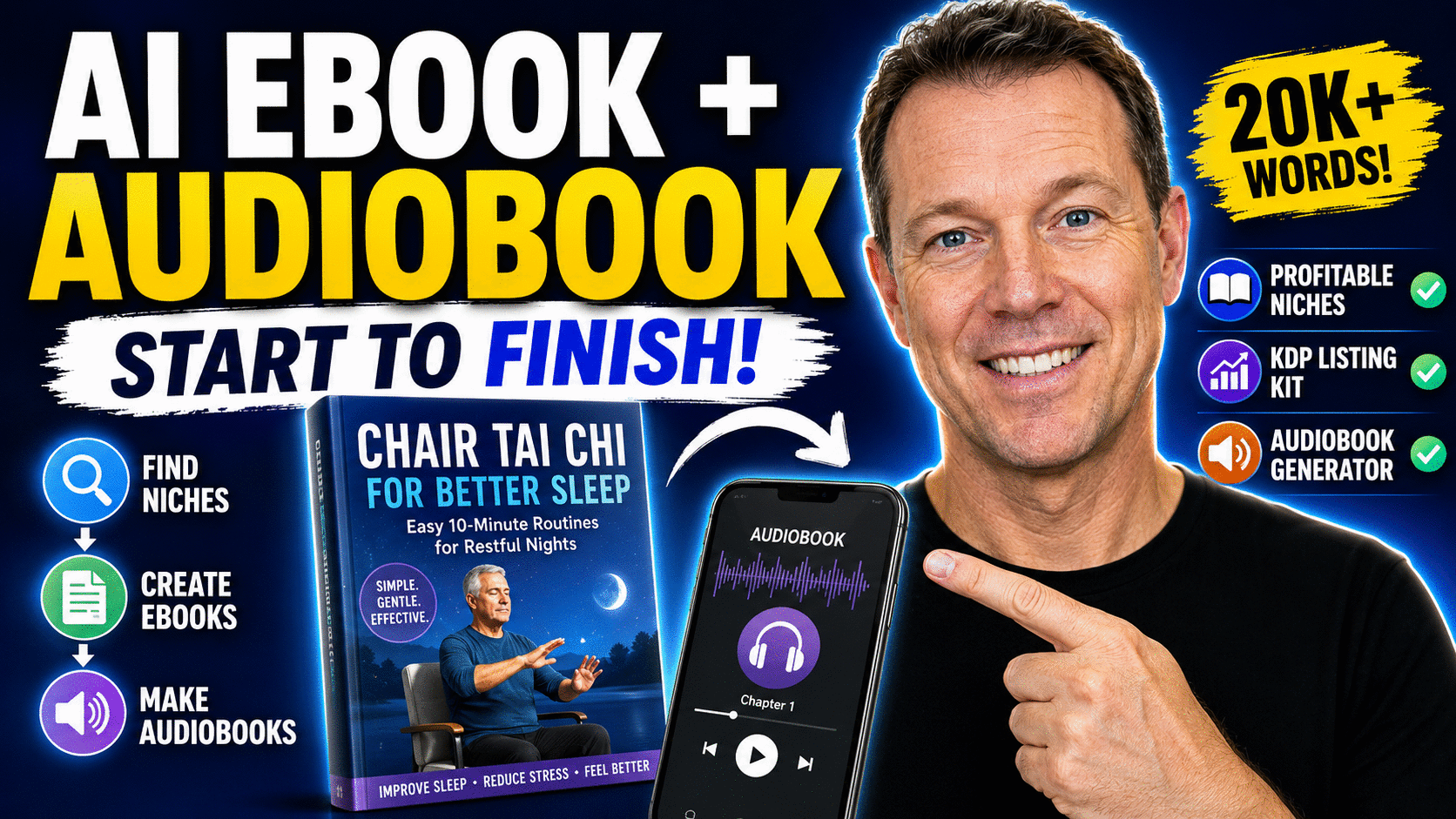 TubeGraphics thumbnail — AI ebook + audiobook